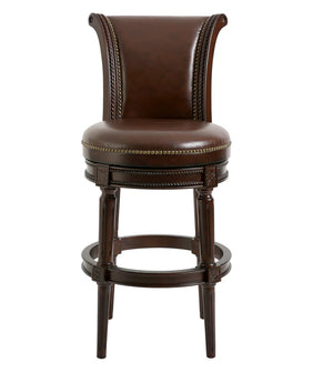 Upholstered Swivel Counter and Bar Stool  Wooden Bazar