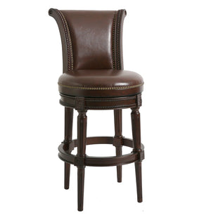Upholstered Swivel Counter and Bar Stool  Wooden Bazar