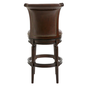 Upholstered Swivel Counter and Bar Stool  Wooden Bazar
