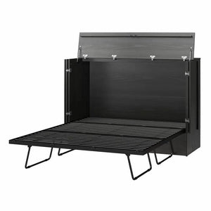 Queen Trifold Cabinet Murphy Bed with Memory Foam Mattress and Storage Drawers