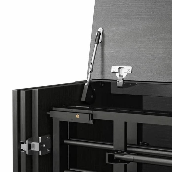 Queen Trifold Cabinet Murphy Bed with Memory Foam Mattress and Storage Drawers