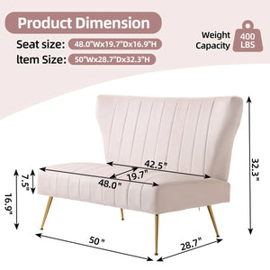 Reception Loveseat Wooden Bazar