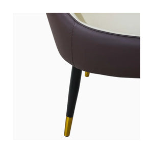 Modern Round Dining Set with Sintered Stone Table & PU Chairs - Wooden Bazar