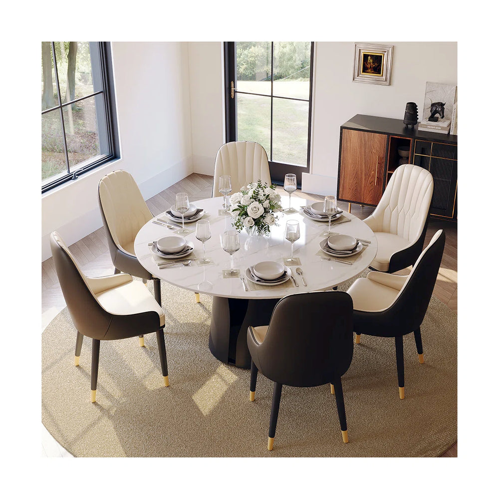 Lovikon Modern 6 Seater Dining Room Set - Wooden Bazar