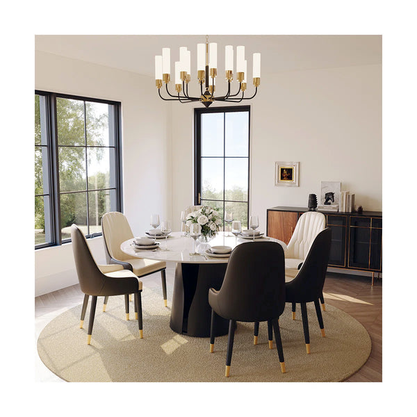 Lovikon Modern 6 Seater Dining Room Set - Wooden Bazar