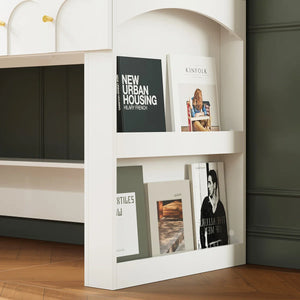 Versatile Vanity Desk With Massive Storage  Wooden Bazar