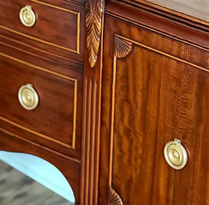Vintage Multi-Drawer Console Cabinet with Fluted Legs for Entryway & Hallway  Wooden Bazar