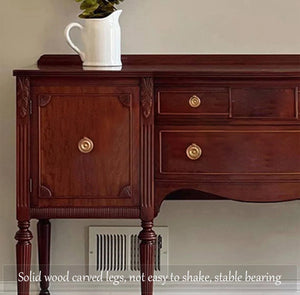 Vintage Multi-Drawer Console Cabinet with Fluted Legs for Entryway & Hallway  Wooden Bazar