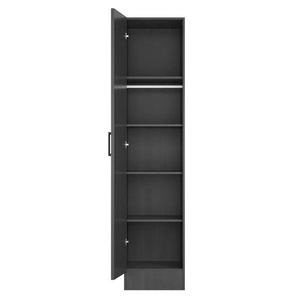 Wardrobe Armoire with Mirror Door & Reversible Left- or Right-Hand Opening  Wooden Bazar