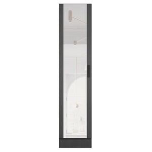Wardrobe Armoire with Mirror Door & Reversible Left- or Right-Hand Opening  Wooden Bazar
