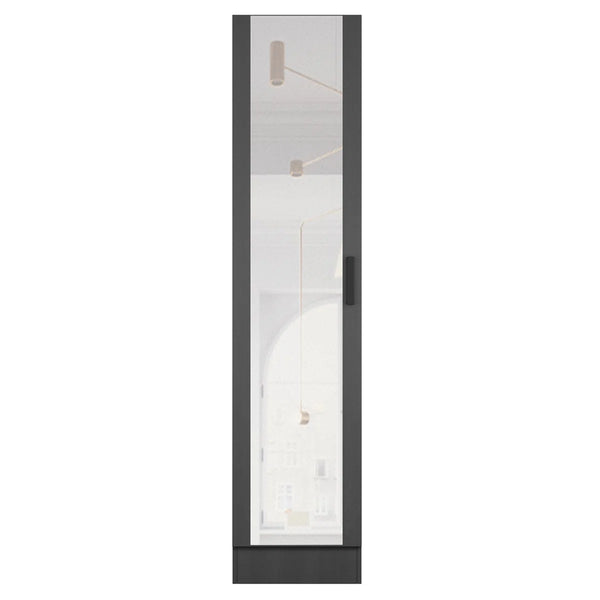 Wardrobe Armoire with Mirror Door & Reversible Left- or Right-Hand Opening  Wooden Bazar