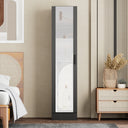 Wardrobe Armoire with Mirror Door & Reversible Left- or Right-Hand Opening  Wooden Bazar