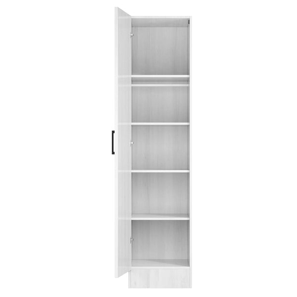 Wardrobe Armoire with Mirror Door & Reversible Left- or Right-Hand Opening  Wooden Bazar