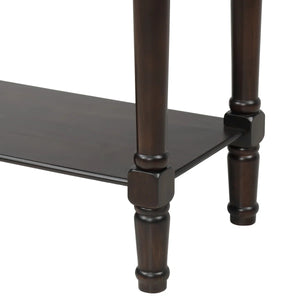 Weinman Modern Rustic Narrow Console Table with 3 Drawers & Bottom Shelf  Wooden Bazar