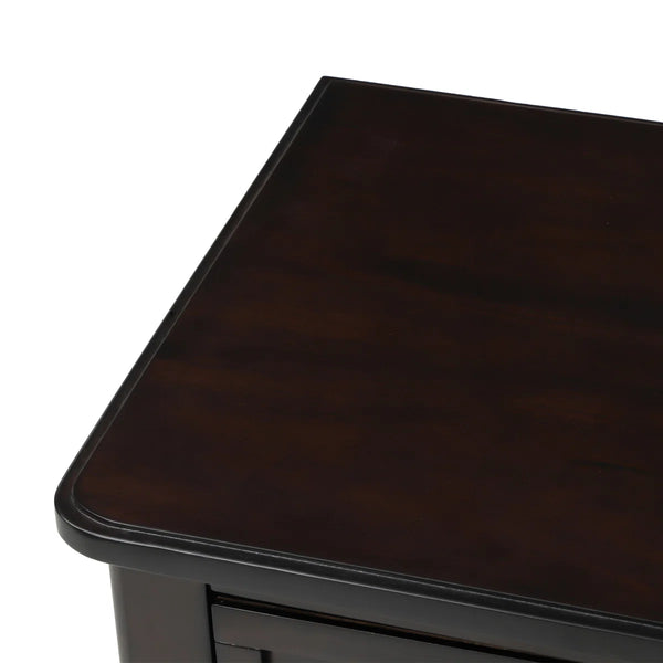Weinman Modern Rustic Narrow Console Table with 3 Drawers & Bottom Shelf  Wooden Bazar