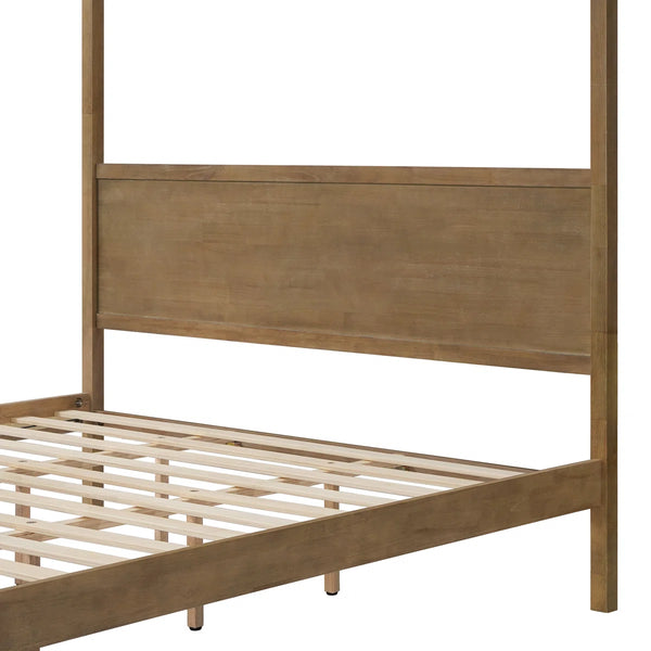 Kenbrio Upholstered Canopy Bed - Wooden bazar