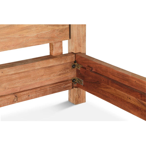 Carryon Canopy Bed In Brushed Acacia - Wooden Bazar