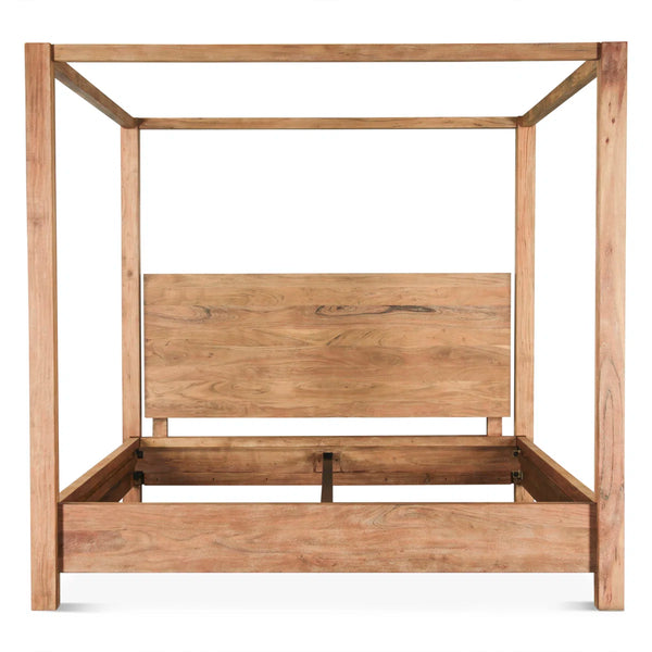 Carryon Canopy Bed In Brushed Acacia - Wooden Bazar
