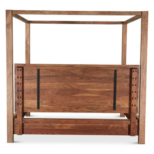 Carryon Canopy Bed In Brushed Acacia - Wooden Bazar