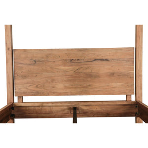 Carryon Canopy Bed In Brushed Acacia - Wooden Bazar