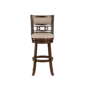 Ziemer Swivel Upholstered Counter Stool  Wooden Bazar