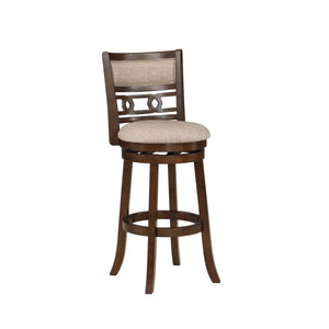 Ziemer Swivel Upholstered Counter Stool  Wooden Bazar
