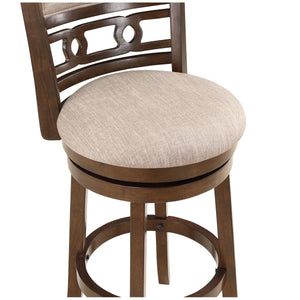 Ziemer Swivel Upholstered Counter Stool  Wooden Bazar