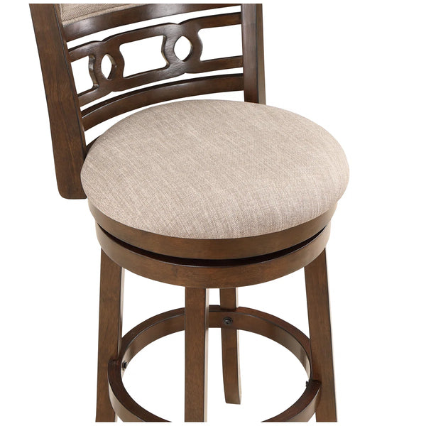 Ziemer Swivel Upholstered Counter Stool  Wooden Bazar