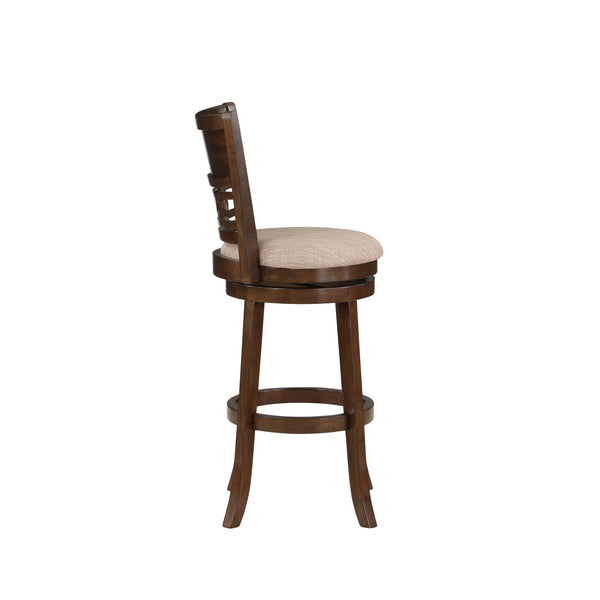 Ziemer Swivel Upholstered Counter Stool  Wooden Bazar