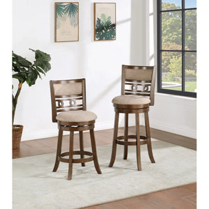 Ziemer Swivel Upholstered Counter Stool  Wooden Bazar