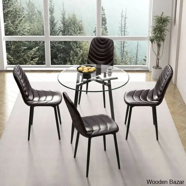 Aarush New 4 Seater Luxury Dining Table Set For Modern Living