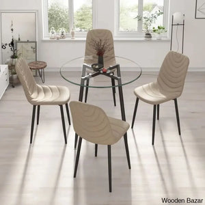 Aarush New 4 Seater Luxury Dining Table Set For Modern Living