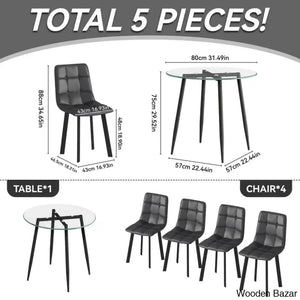 Aarush New 4 Seater Luxury Dining Table Set For Modern Living