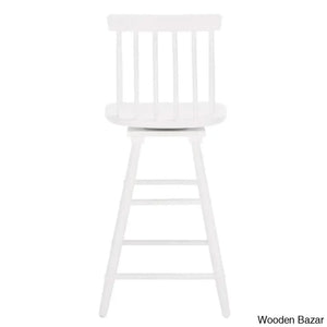 Abdoulaziza Swivel Solid Wood 26.3’’ Counter And Bar Stool