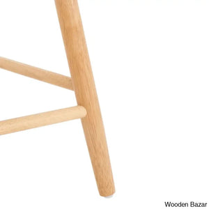 Abdoulaziza Swivel Solid Wood 26.3’’ Counter And Bar Stool