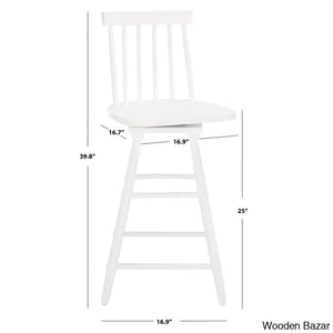 Abdoulaziza Swivel Solid Wood 26.3’’ Counter And Bar Stool