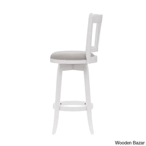 Abeale Swivel Upholstered Counter And Bar Stool With Solid Wood Frame