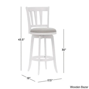 Abeale Swivel Upholstered Counter And Bar Stool With Solid Wood Frame