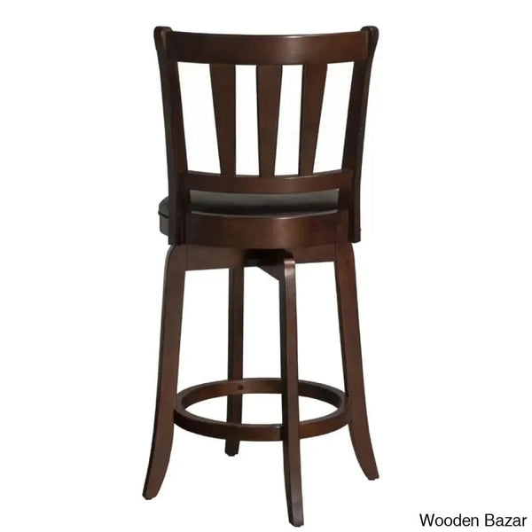 Abeale Swivel Upholstered Counter And Bar Stool With Solid Wood Frame