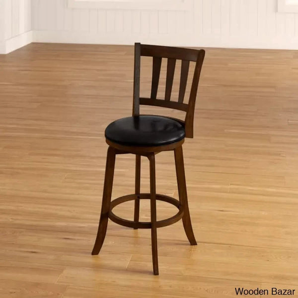 Abeale Swivel Upholstered Counter And Bar Stool With Solid Wood Frame
