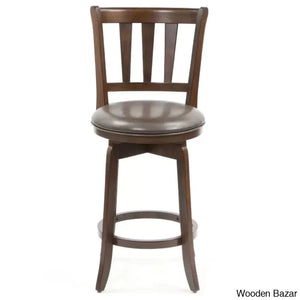 Abeale Swivel Upholstered Counter And Bar Stool With Solid Wood Frame
