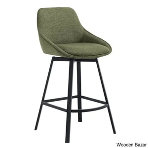 Absalomz Swivel 25.2’’ Counter Stool - Wooden Bazar