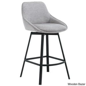 Absalomz Swivel 25.2’’ Counter Stool - Wooden Bazar