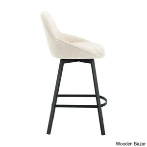 Absalomz Swivel 25.2’’ Counter Stool - Wooden Bazar