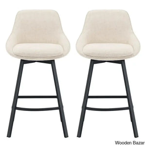 Absalomz Swivel 25.2’’ Counter Stool - Wooden Bazar