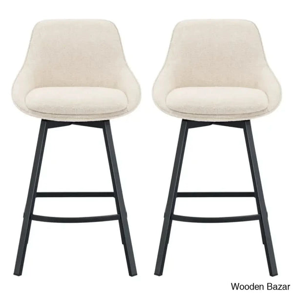 Absalomz Swivel 25.2’’ Counter Stool - Wooden Bazar