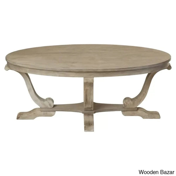 Adagio Oval Cocktail Coffee Table W/ Cabriole Legs