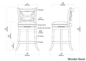 Adelaidas Swivel Upholstered Counter And Bar Stool With Solid Wood Frame