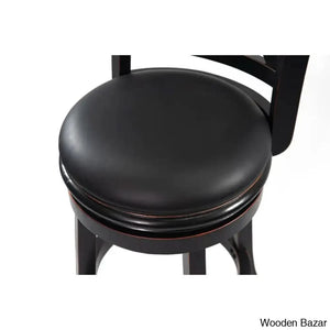 Adelaidas Swivel Upholstered Counter And Bar Stool With Solid Wood Frame