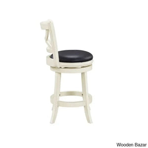Adelaidas Swivel Upholstered Counter And Bar Stool With Solid Wood Frame